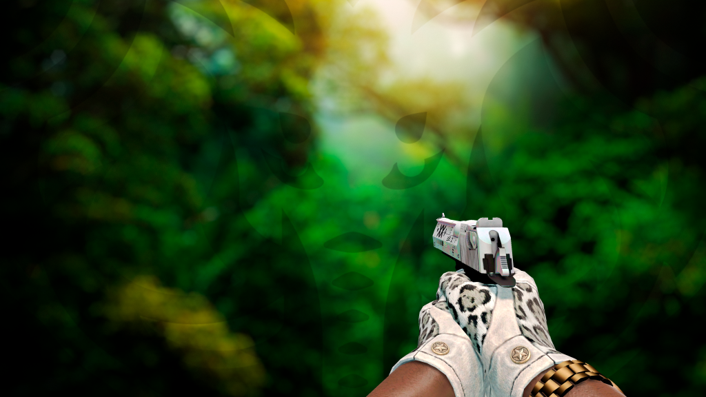Desert Eagle Cadeia de Caracteres com Luva Leopardo das Neves