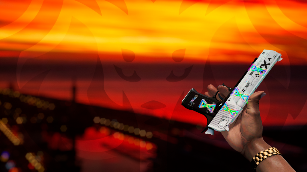 Desert Eagle Cadeia de Caracteres com adesivo Runtime