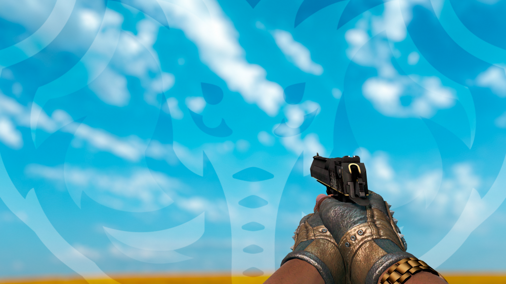 Desert Eagle Conspiração com Luva Bronzeada