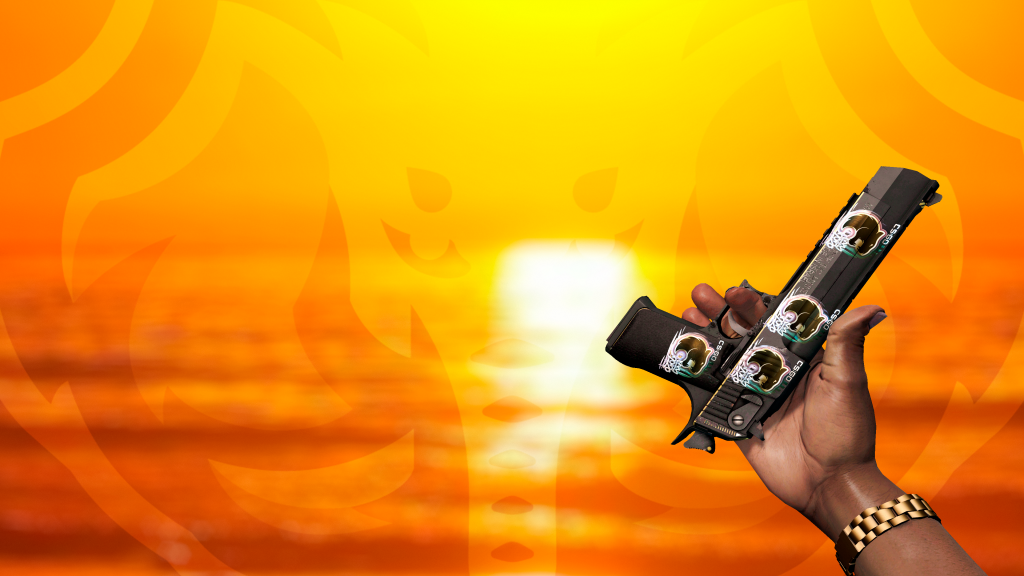 Desert Eagle Conspiração com adesivo Furia