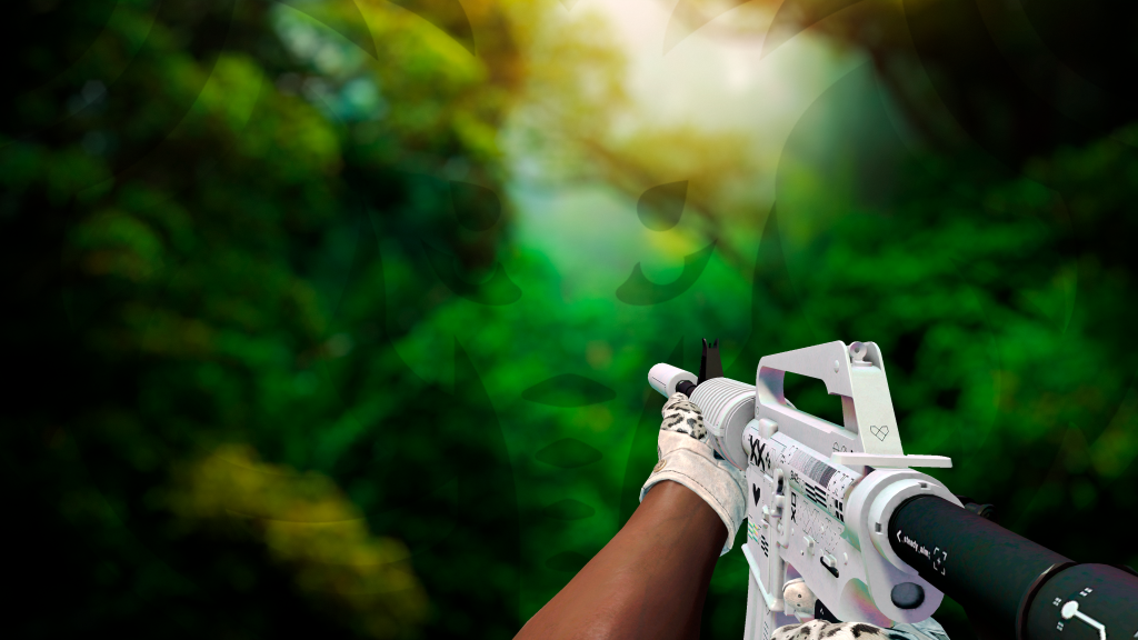 M4A1-S Cadeia de Caracteres com Luva Leopardo das Neves