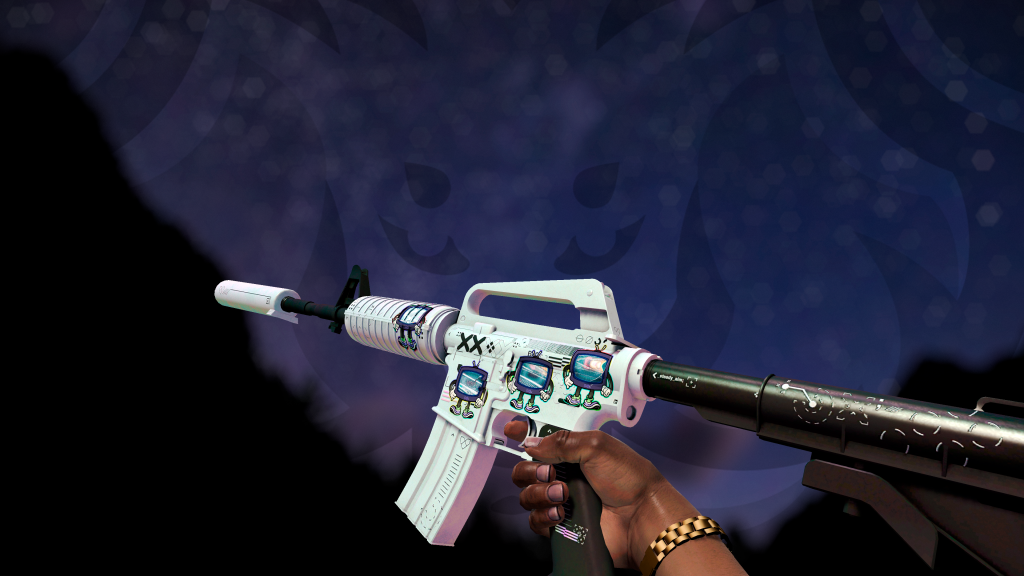 M4A1-S Cadeia de Caracteres com adesivo GO TV