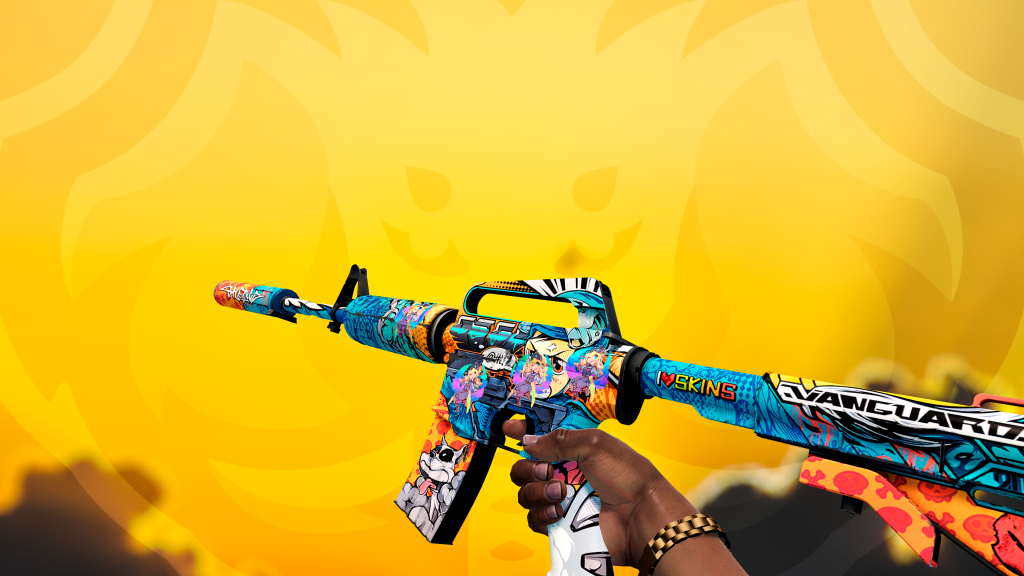 M4A1-S Jogador N2 com adesivo Kawaii
