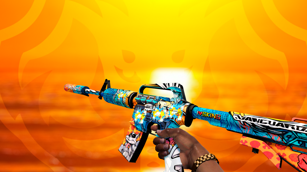 M4A1-S Jogador N2 com adesivo BOOM