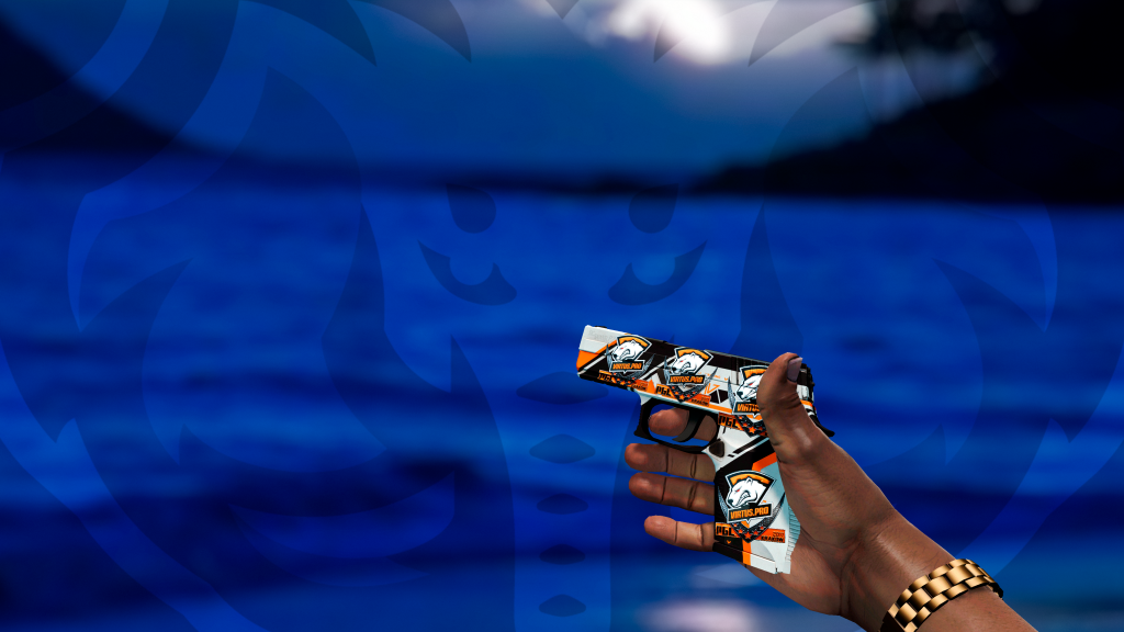 P250 Asiimov com adesivo Virtus Pro