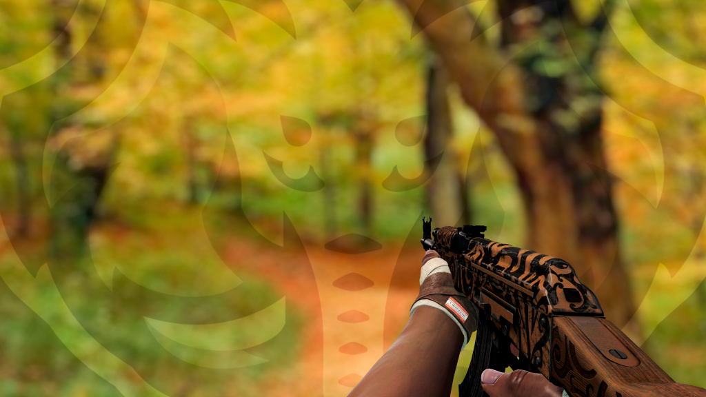 AK-47 Inexplorada com Faixas Couro