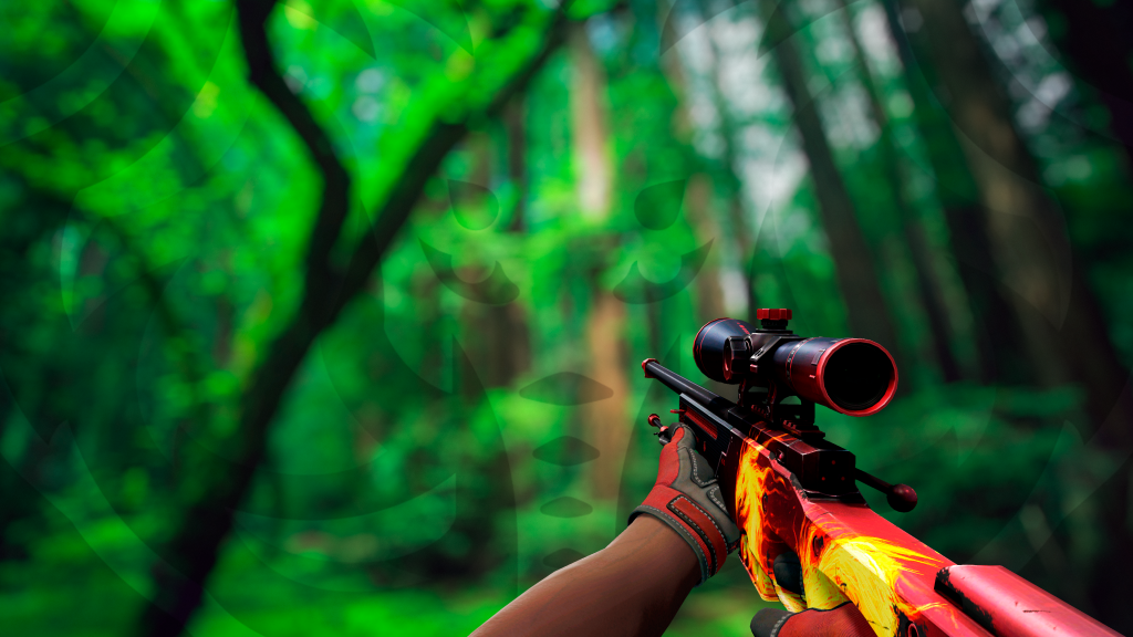 AWP Fogo Selvagem com Luva Teia Rubra