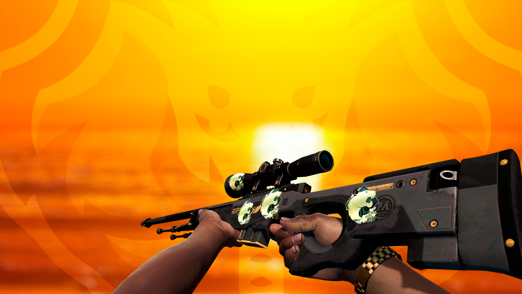 AWP Porte de Elite com adesivo Furia