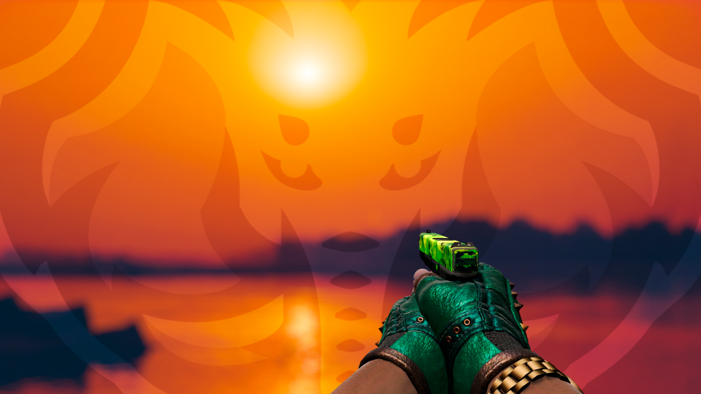 Glock-18 Jardim Radioativo com Luva Jade