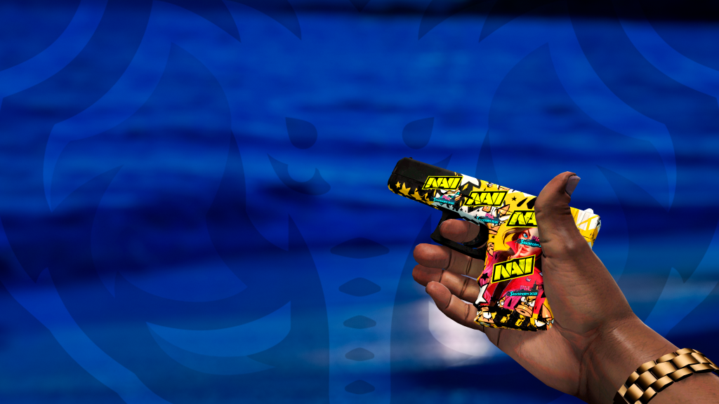 Glock-18 Rainha do Chumbo com adesivo NaVi