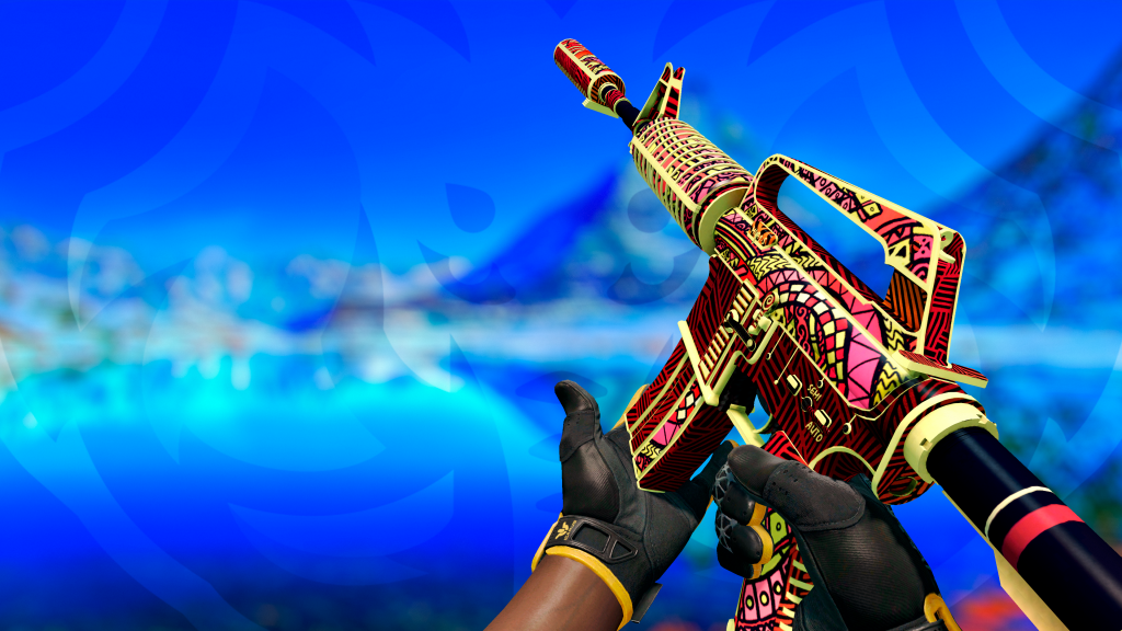 M4A1-S Fogo de Chantico com Luva Omega