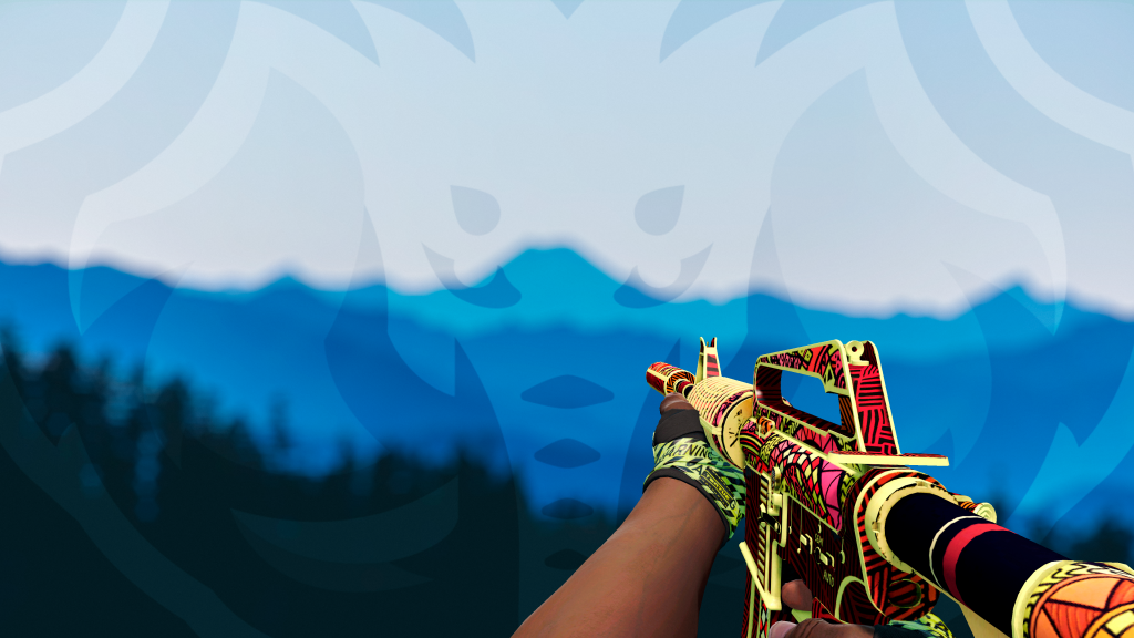 M4A1-S Fogo de Chantico com Faixas Cuidado