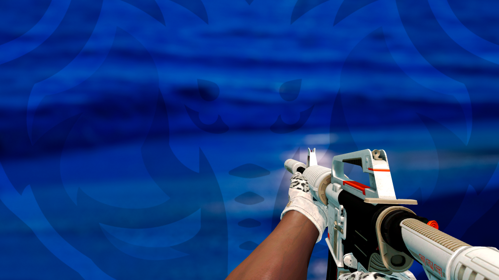 M4A1-S Indústrias Mecha com Luva Leopardo