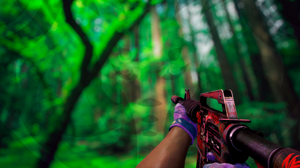 M4A1-S Terror Noturno com Luva Xadrez Imperial