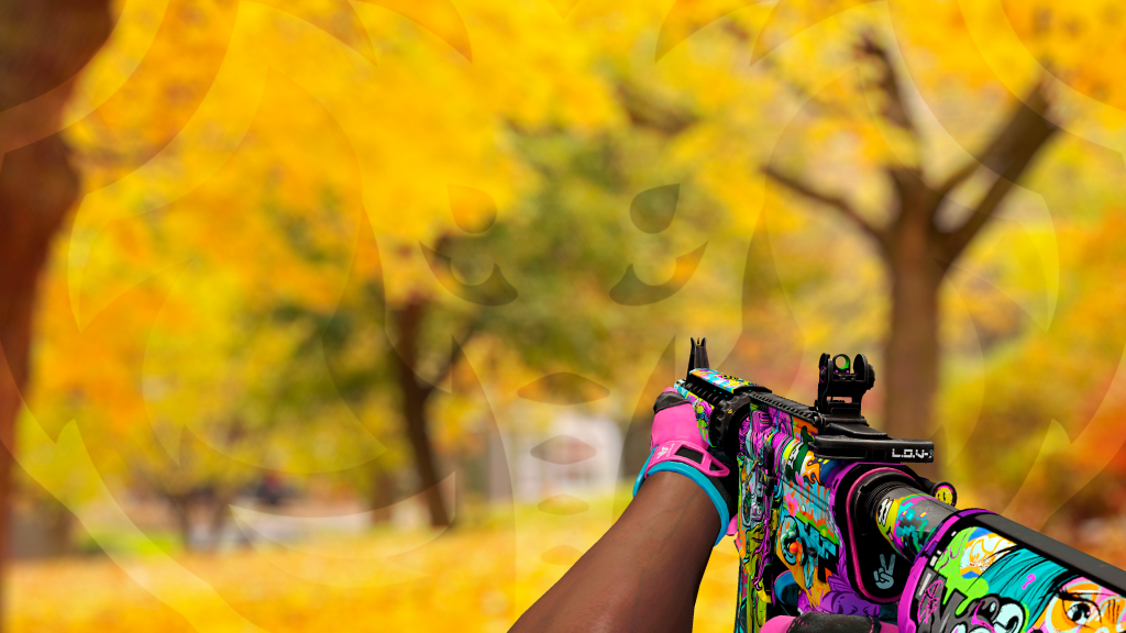 M4A4 Ao Vivo e a Cores com Luva Vício