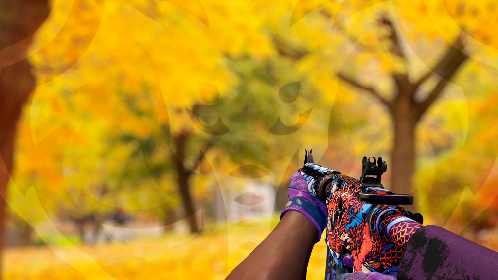 M4A4 Rei Dragão com Luva Xadrez Imperial