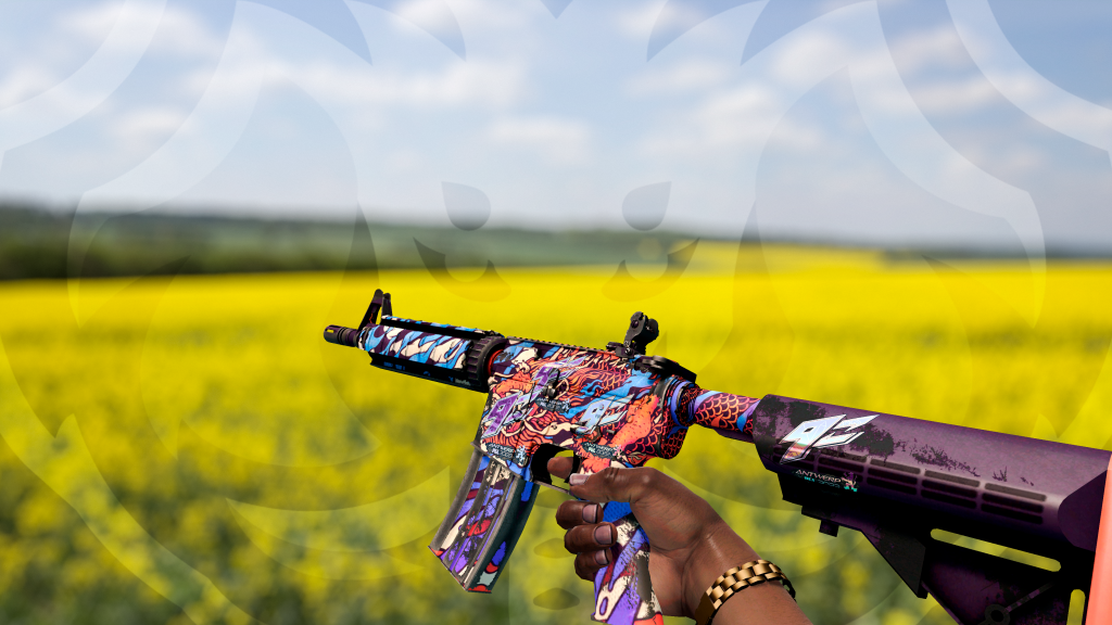 M4A4 Rei Dragão com adesivo 9z