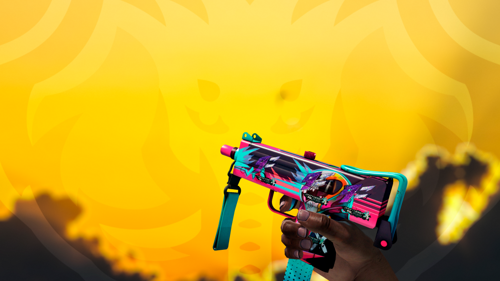 MAC-10 Piloto Neon com adesivo 9z