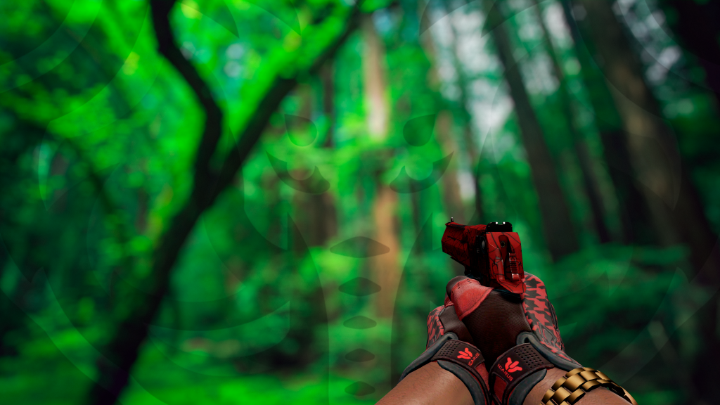 Desert Eagle Teia Rubra com Luva Shemagh