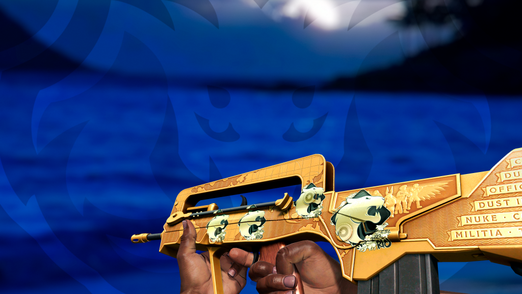 FAMAS Comemoração com adesivo Dourado