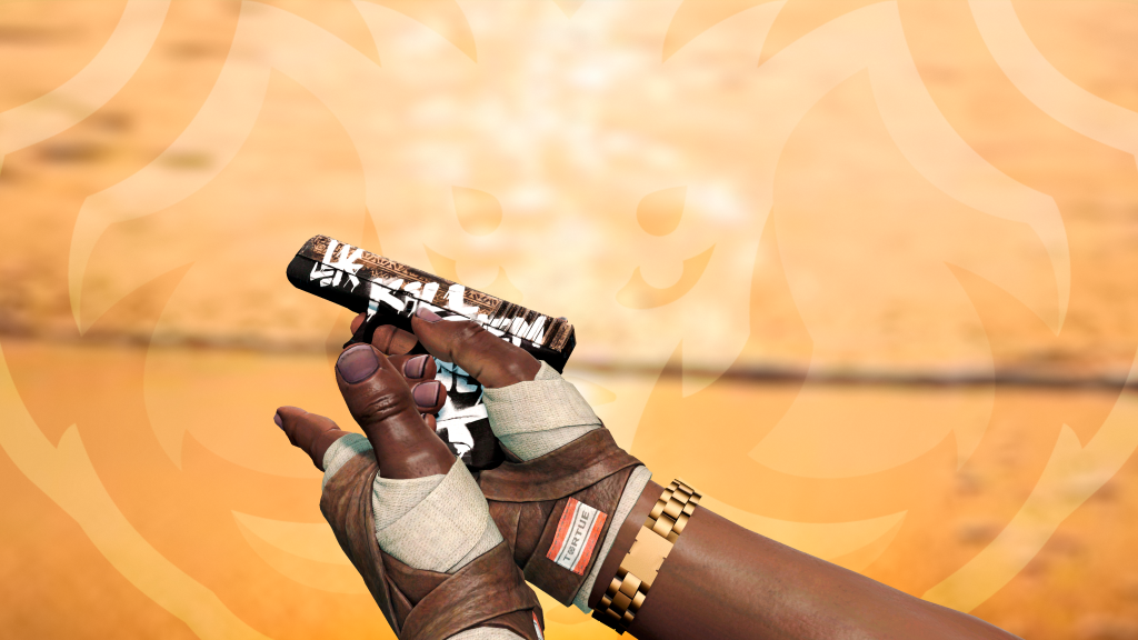 Glock-18 Rebelde das Terras Devastadas com Faixas Couro