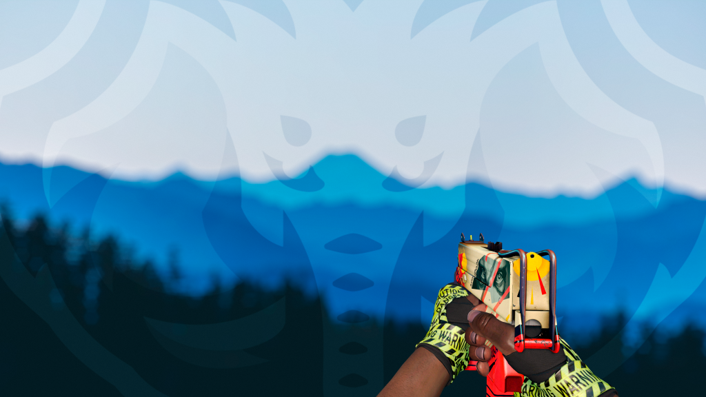 MAC-10 Propaganda com Faixas Cuidado