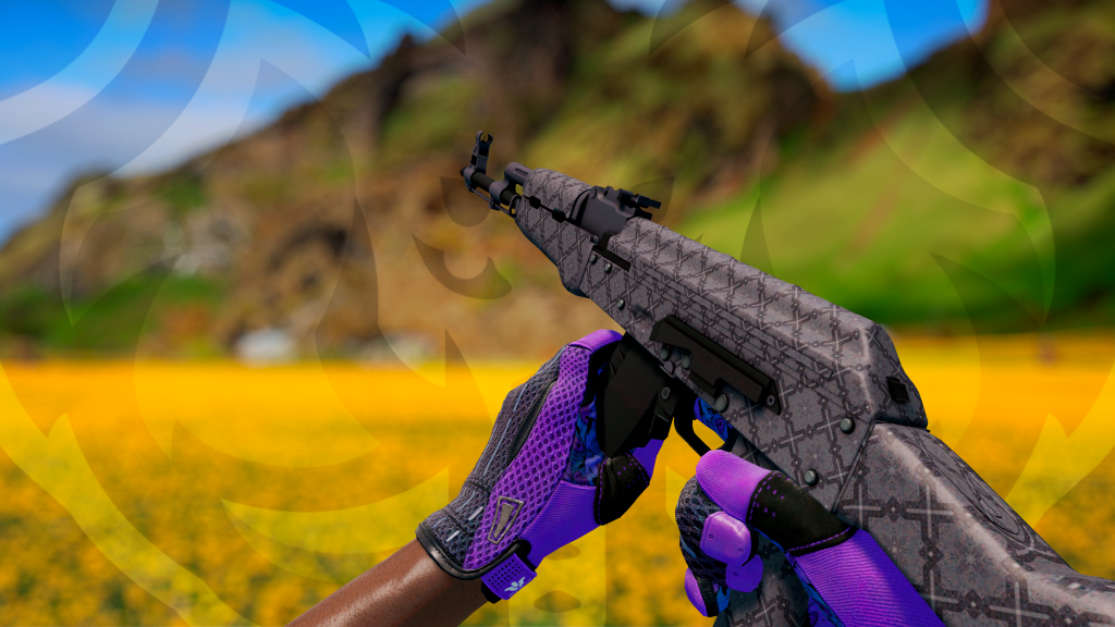 AK-47 Barroco Roxo com Luva Caixa de Pandora