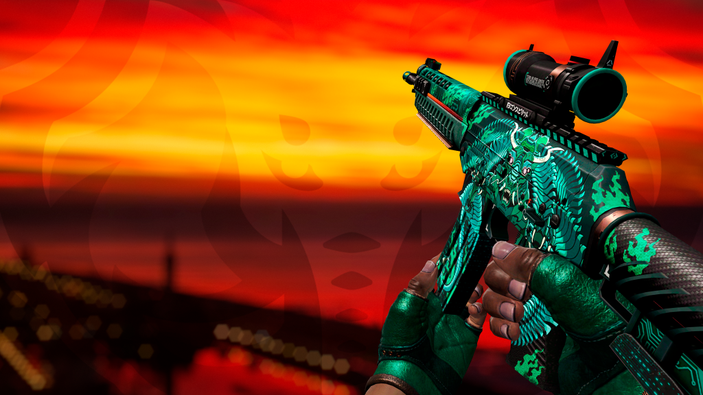 SG 553 Tecnologia Dracônica com Luva Jade