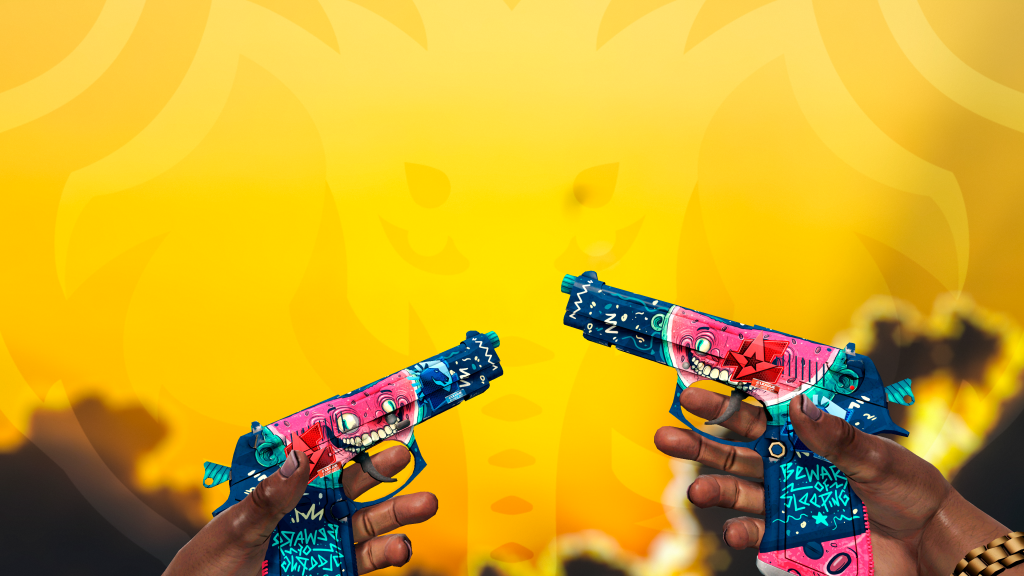 Dual Berettas Duplas Melandrama com adesivo Astralis Liquid