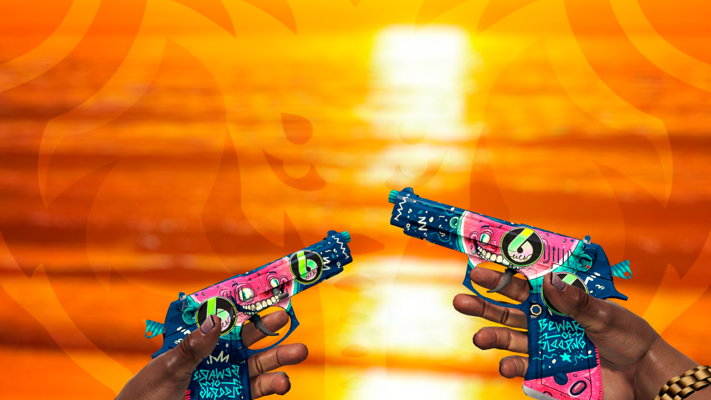 Dual Berettas Duplas Melandrama com adesivo 6 Categoria Melancia