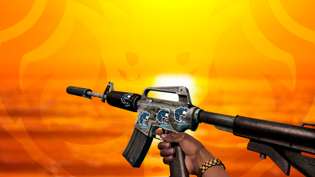 M4A1-S Basilisco com adesivo Furia