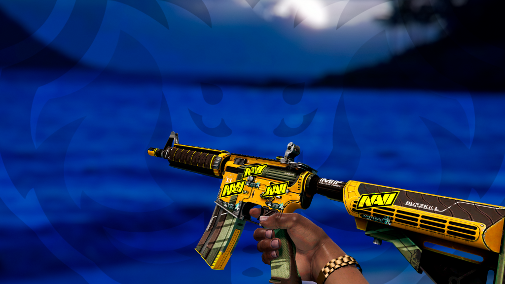 M4A4 Estraga Prazeres com adesivo NaVi