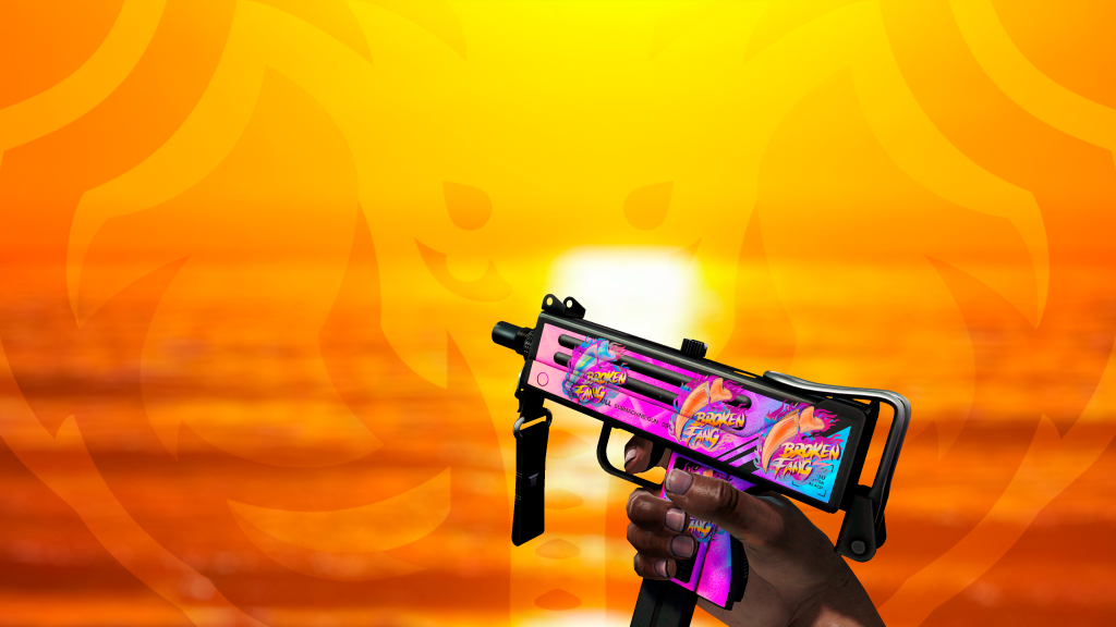 MAC-10 Discoteca com adesivo Presa Quebrada