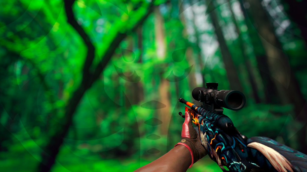 SSG 08 Fogo Dracônico com Luva Entrelaçamento Carmesim