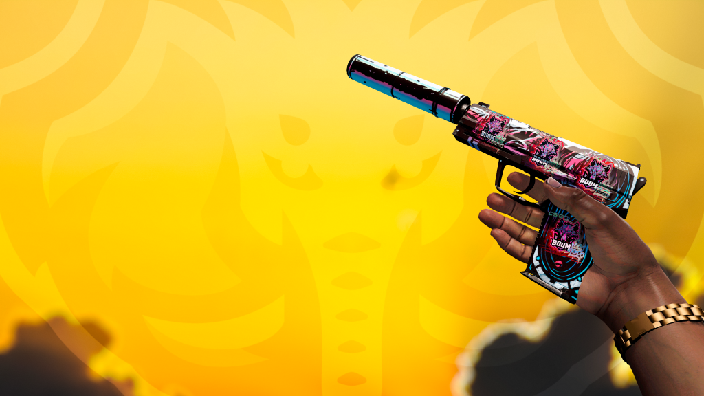 USP-S Neo-Noir com adesivo Boom