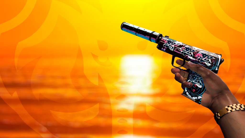USP-S Neo-Noir com adesivo Fúria