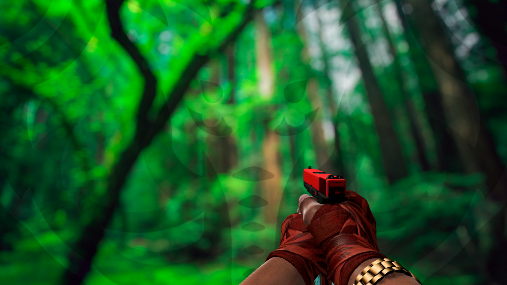 Glock-18 Maçã Do Amor com Faixas Abate