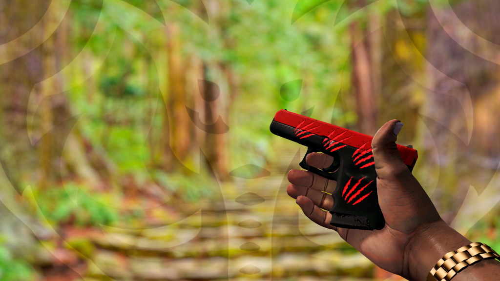 Glock-18 Maçã Do Amor com adesivo Marcas de Guerra