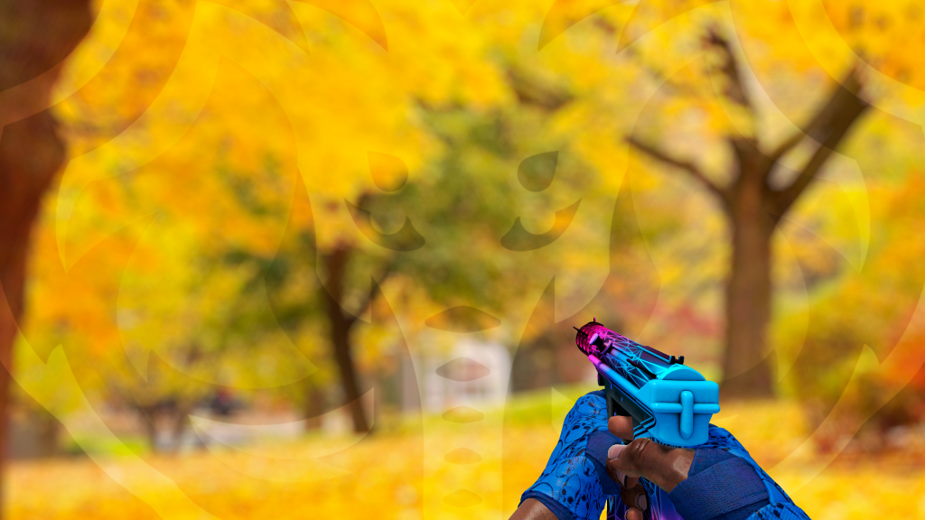 Tec-9 Dizimadora com Faixas Caveiras de Cobalto