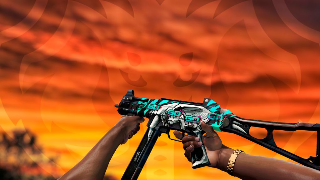 UMP-45 Sabre Primitivo com adesivo Dinheiro Sujo