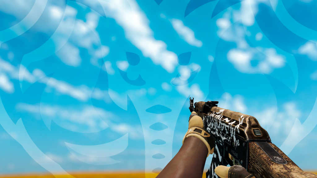 AK-47 Rebelde das Terras Devastadas com Luva Arida