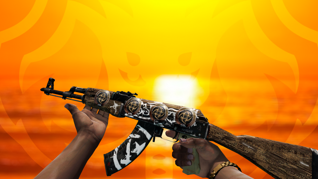 AK-47 Rebelde das Terras Devastadas com adesivo NiP