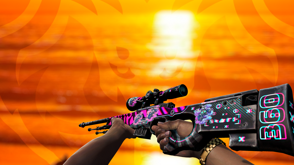 AWP Aberração Cromática com adesivo Get Skoked