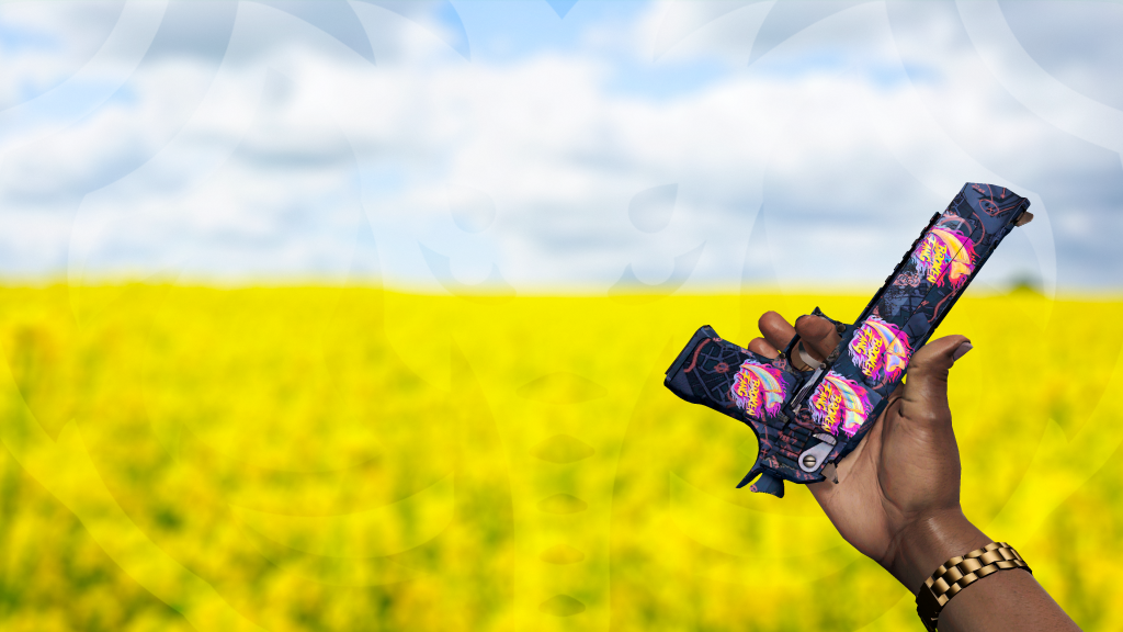 Desert Eagle Assalto Noturno com adesivo Presa Quebrada