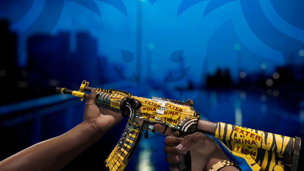 Galil AR Tagarela com adesivo Exterminação