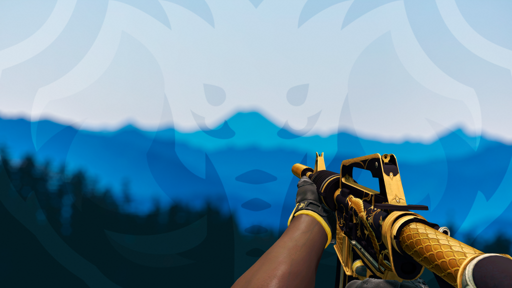 M4A1-S Espiral Dourada com Luva Omega