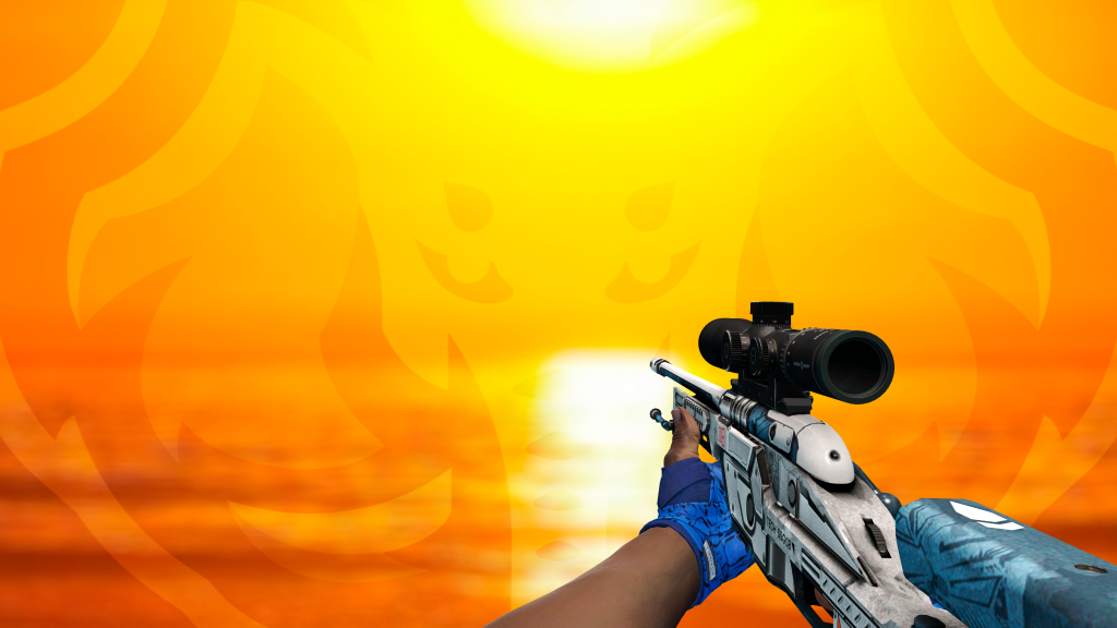 SSG 08 Cruzado Fantasma com Faixas Caveiras Cobalto