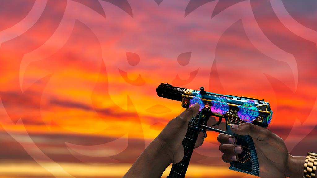 Tec-9 Controle Remoto com adesivo Fogo Líquido