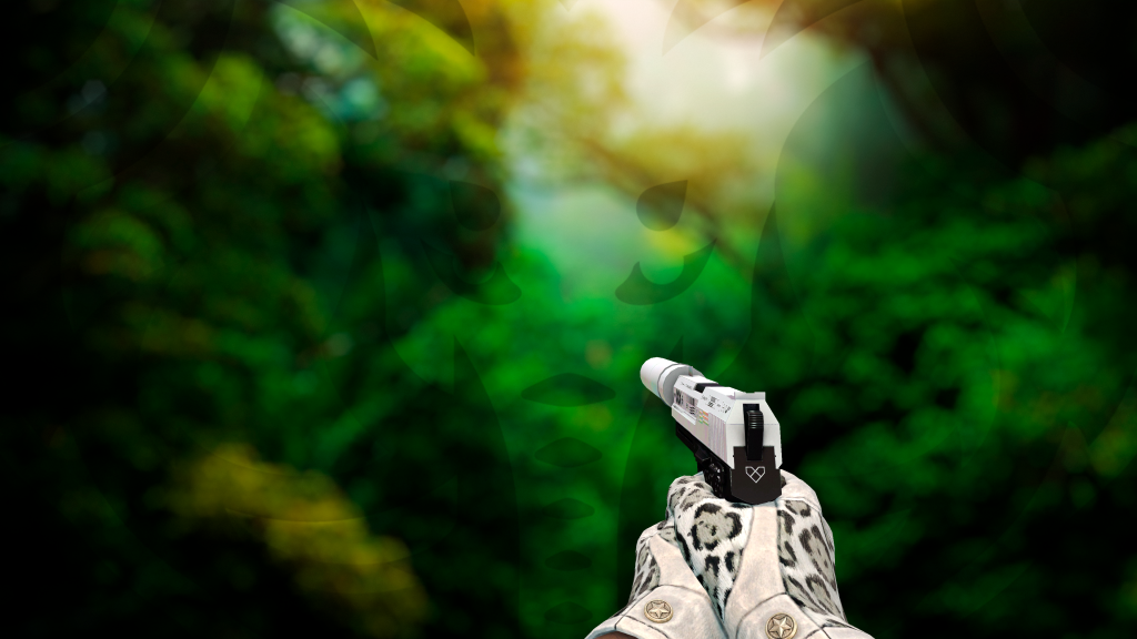 USP-S Cadeia de Caracteres com Luva Leopardo das Neves