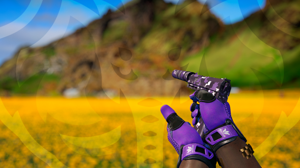 USP Camuflagem Digital — Roxo com Luva Pandora
